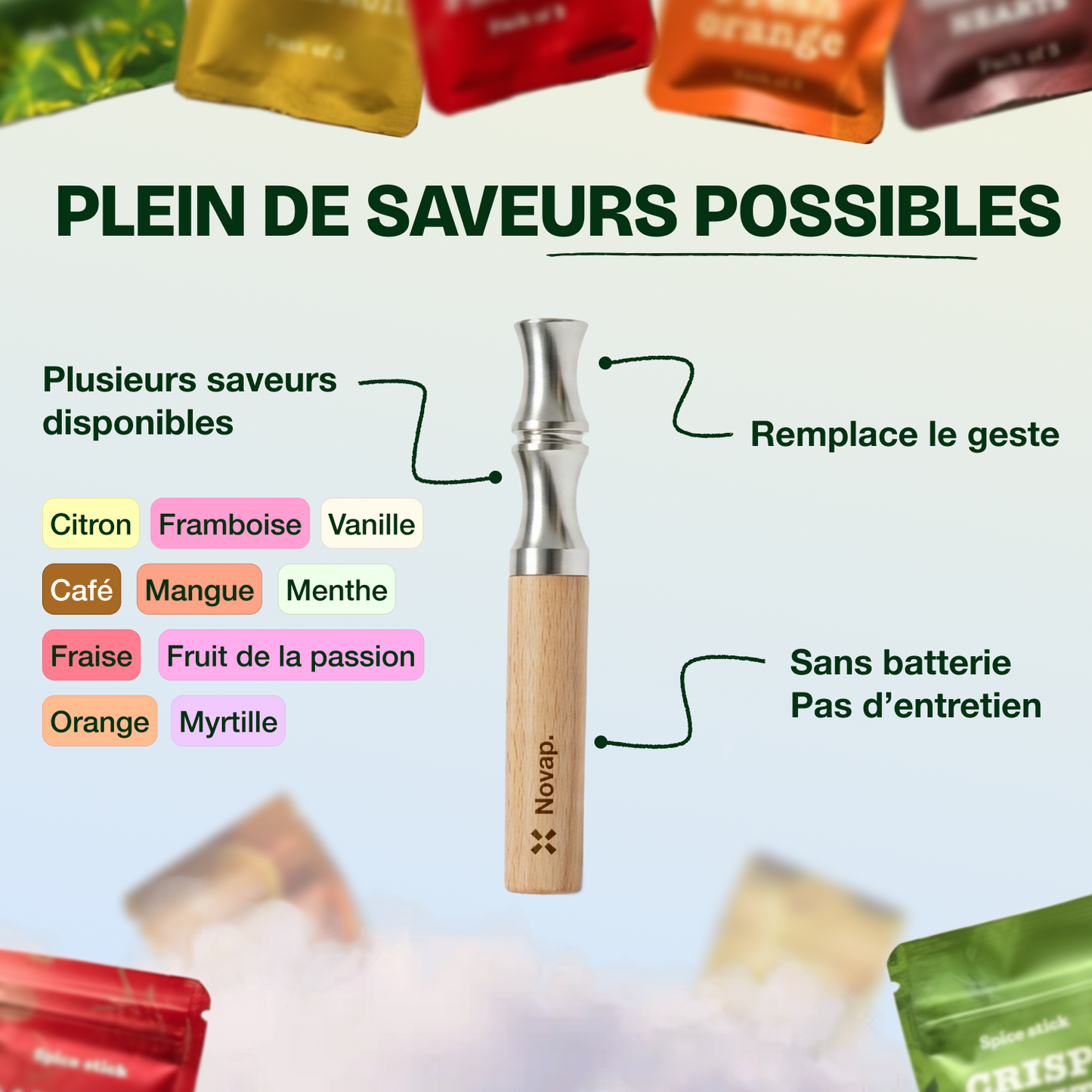 Inhalateur Novap naturel en bois